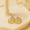 Floral Crystal Drop Earrings
