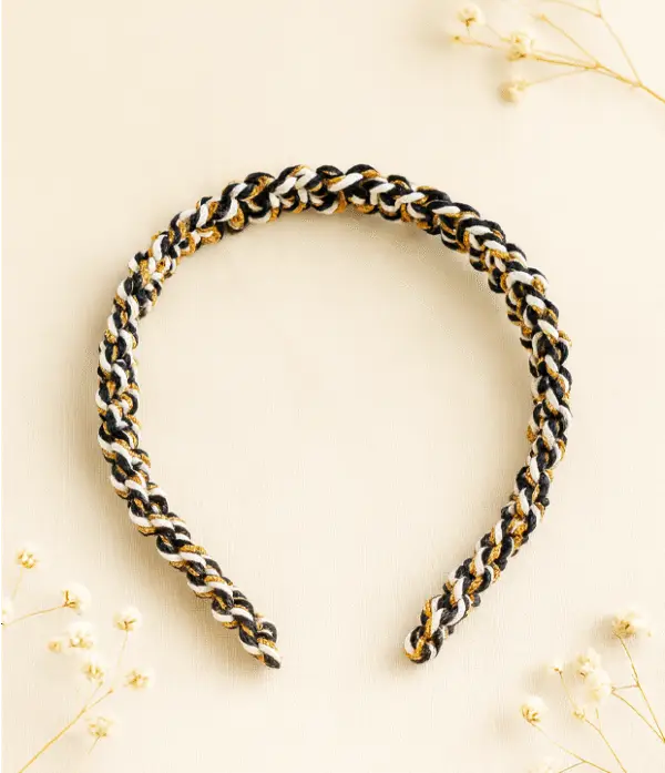 Macrame braided hairband