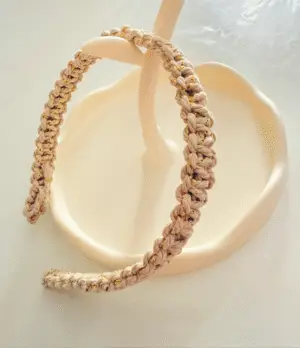 Macrame braided hairband