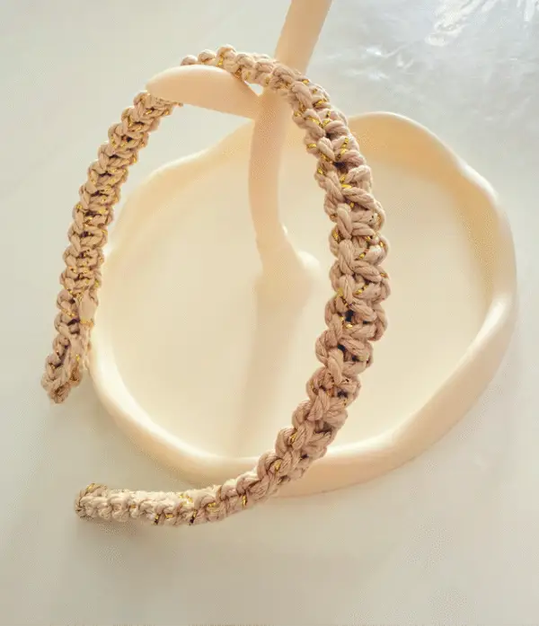 Macrame braided hairband