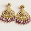 Amethyst Drop Kundan Statement Chandbalis