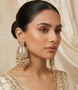 Handcrafted Kundan Pearl Statement Earrings
