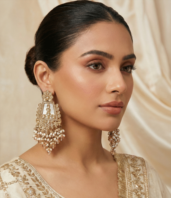 kundanearring4 Handcrafted Kundan Pearl Statement Earrings